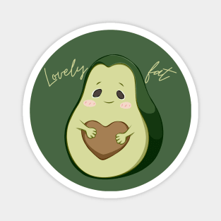 Lovely Fat Avocado - Light Text Magnet
